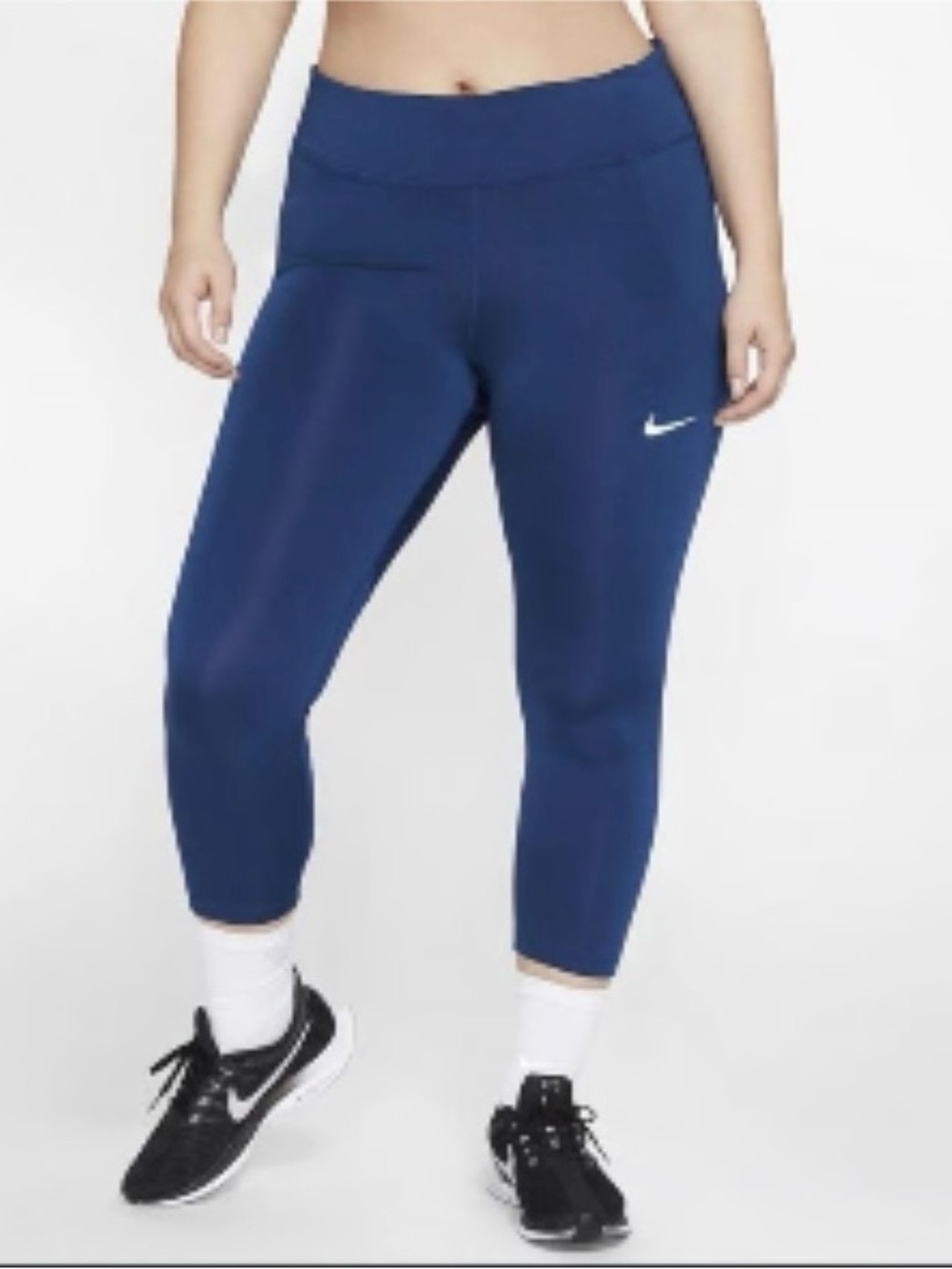 Nike Power Epic Crop Leggings in Navy Size Large